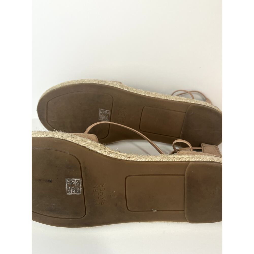 Eileen Fisher women's Lee D'Orsay flat espadrilles in tan, size 8-1/2 - Picture 6 of 9
